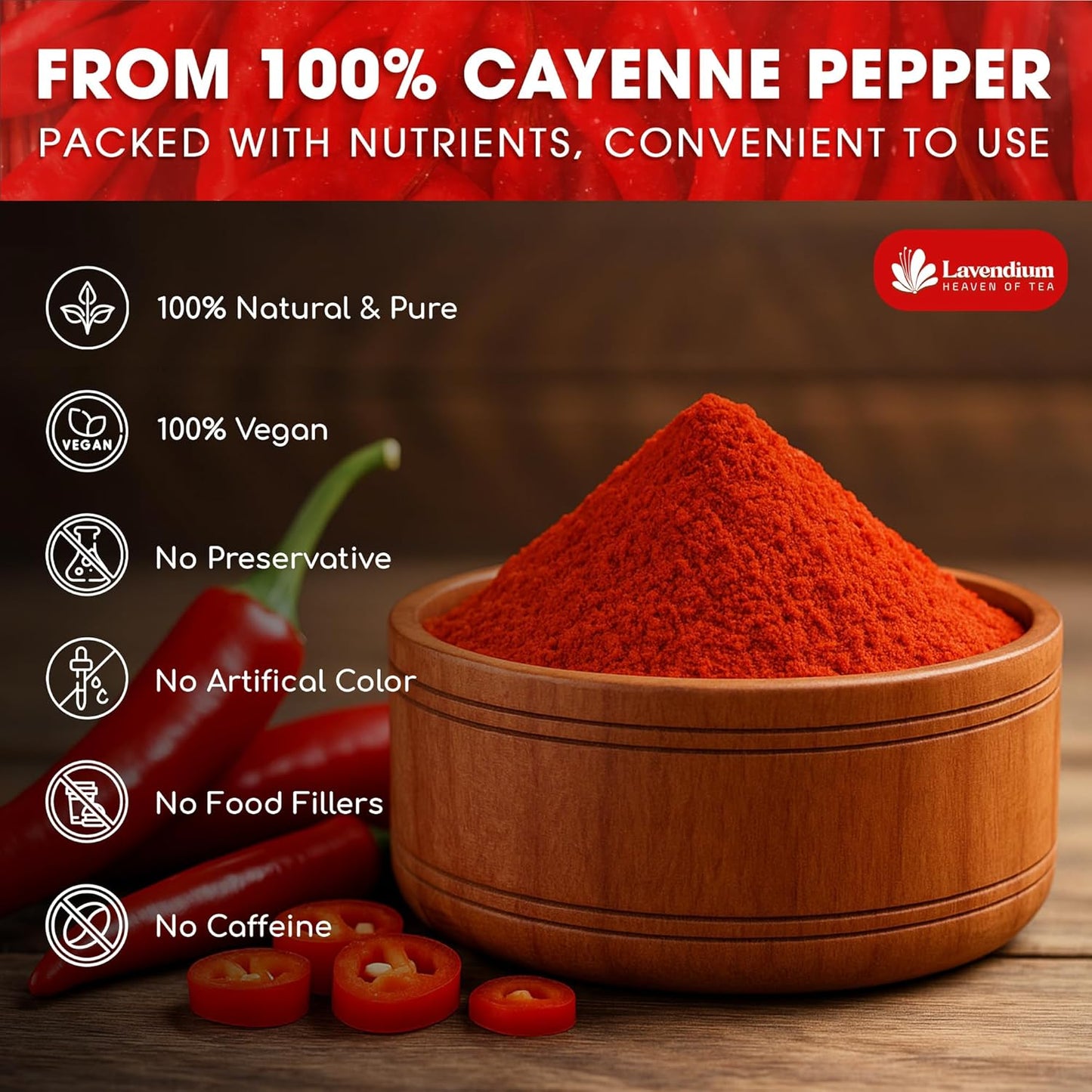 Premium Cayenne Pepper Powder - Pure Ground Red Pepper