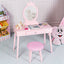 Gbruno Kids Vanity Makeup Table and Chair Set