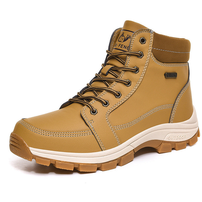 Botas de Tobillo Impermeables de Invierno Marrón Elegantes para Hombre