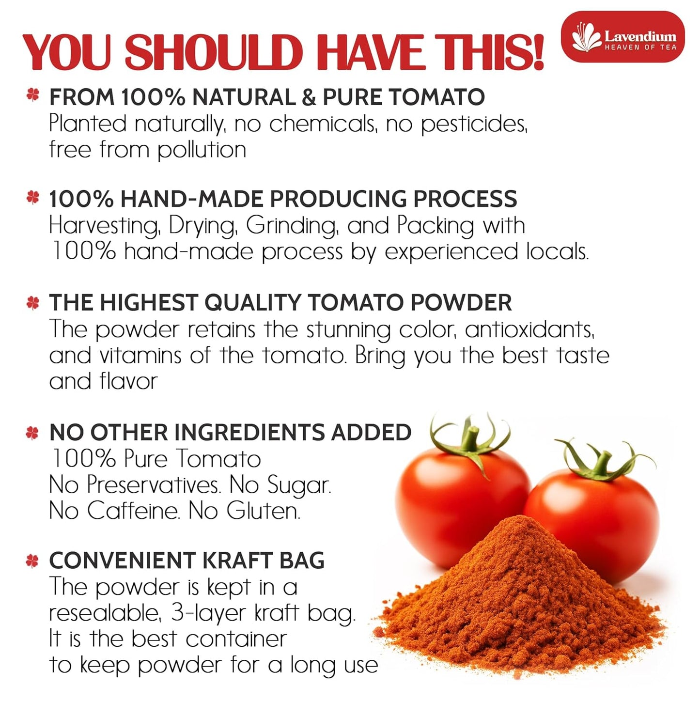 Premium Tomato Powder – 100% Pure Dehydrated Tomato