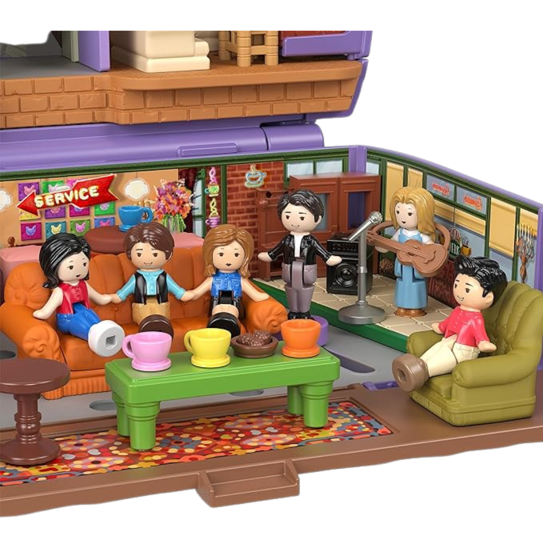 Polly Pocket Central Perk Compact Playset with 6 Dolls & 9 Accessories - Korvel