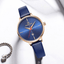 Montre de Luxe pour Femme avec Bracelet en Cuir et Boîtier en Acier