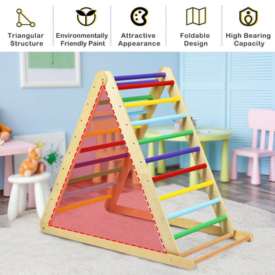 Foldable Wooden Climbing Triangle for Indoor Play