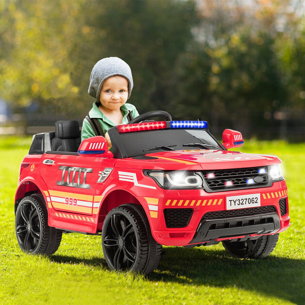 Coche eléctrico para niños de 12V con control remoto - Rojo