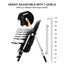 Silla Alta Plegable con Respaldo Ajustable - Negro