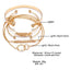 Elegant Gold Crystal Bracelet Set for Women - 5 Pieces