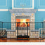 115 Inch 5 Panel Adjustable Fireplace Fence - Black