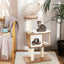 Árbol de Actividades para Gatos de Madera de 46 Pulgadas con Cojines - Marrón