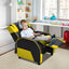Sofá Recliner de Juego para Niños de Cuero PU - Amarillo