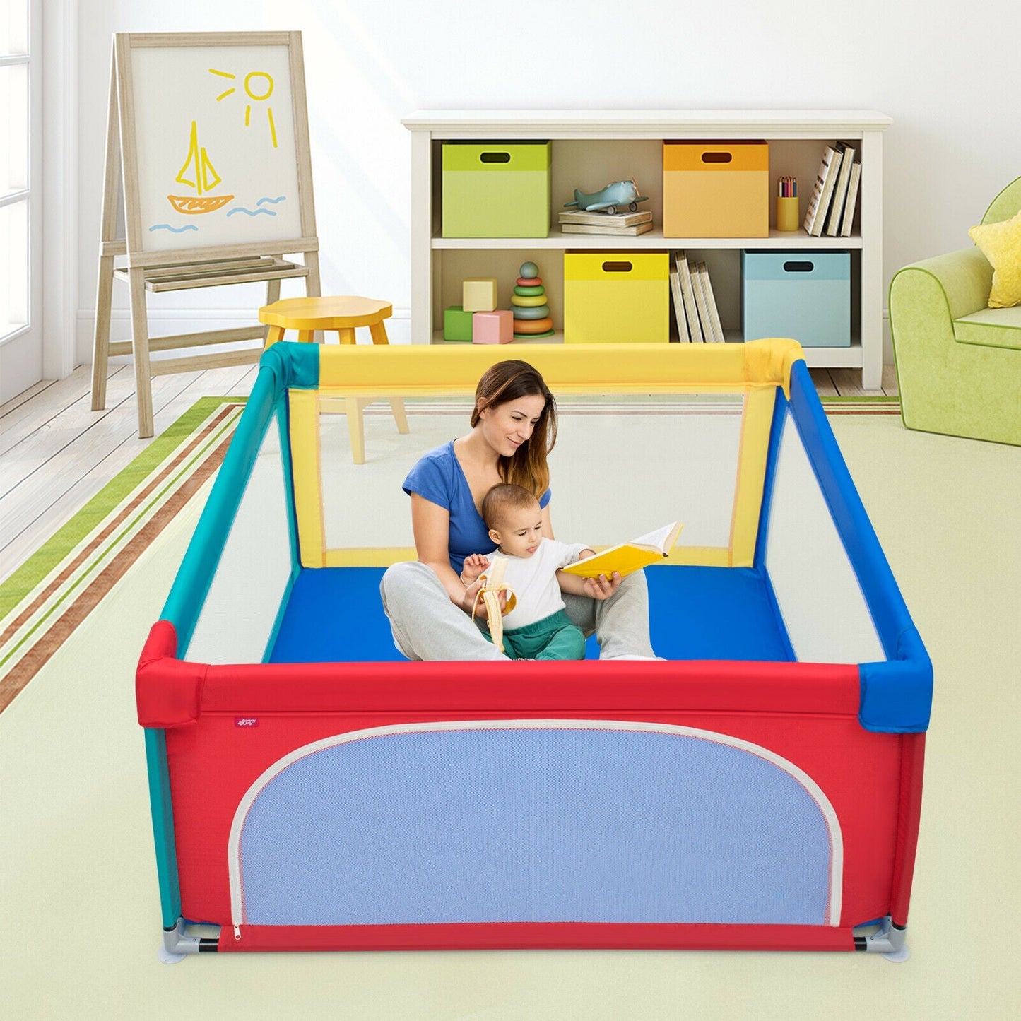 Large Safety Play Center Yard with 50 Balls for Infants