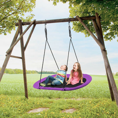 Ensemble de balançoire ajustable en forme de soucoupe de 60 pouces - Violet