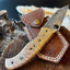 Artisan Crafted Damascus Steel Pocket Knife with Engraved Brass Handle - Korvel