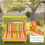 Kids Patio Lounge Chair with Cup Holders and Awning - Multicolor