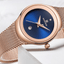 Montre en acier inoxydable élégante pour femme avec bracelet tressé