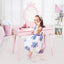 Gbruno Kids Vanity Makeup Table and Chair Set