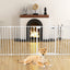 Adjustable Metal Gate Play Yard - White