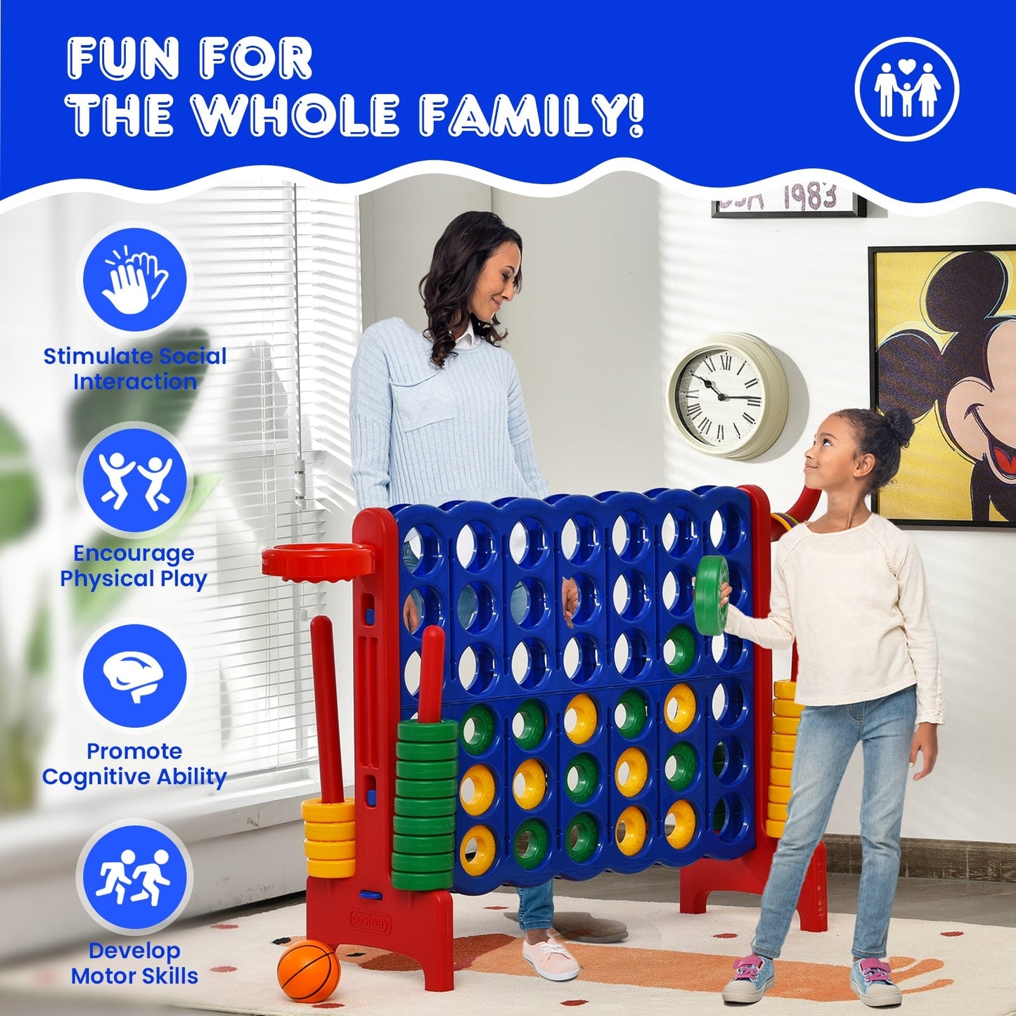 2.5ft 4-to-Score Giant Game Set - Red