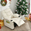 Fauteuil inclinable pour enfants avec porte-gobelet et repose-pieds - Beige