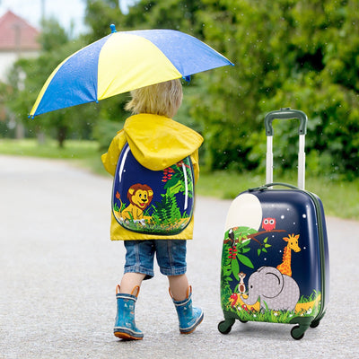 Kids 2-Piece Elephant Design Carry-On Luggage Set