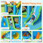 Toboggan Aquatique Gonflable avec Maison de Saut et Piscine à Éclaboussures