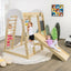 Aire de jeux intérieure en bois 8-en-1 pour enfants