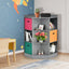Étagère de rangement pour enfants à 3 niveaux avec paniers - Gris