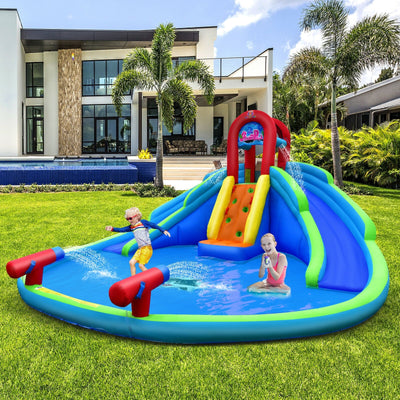 Castillo Inflable con Tobogán Acuático y Pasamanos Mejorado