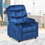 Sillón Reclinable para Niños con Portavasos y Reposapiés - Azul Claro
