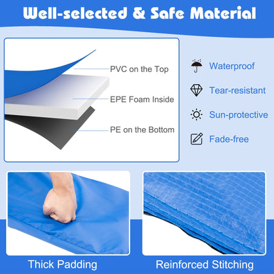 10 Feet Universal Spring Cover Trampoline Replacement Safety Pad - Multicolor