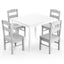 Kids 5-Piece Wooden Table and Chair Set - White