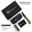 Ultimate Pathfinder Folding Pocket Knife Gift Set for Adventurers (Green & Silver) - Korvel