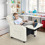 Ergonomic PU Leather Kids Recliner Sofa - White
