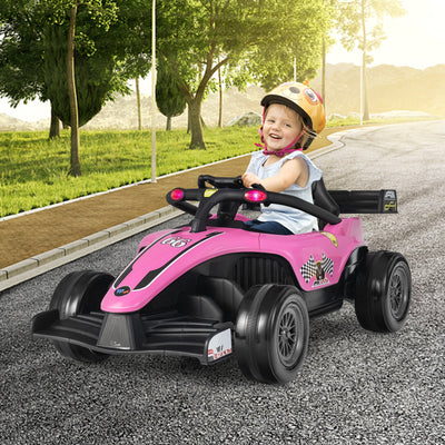12V Kids Electric Formula Racing Car with Remote Control - Pink