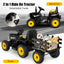 Tracteur électrique 12V avec chargeur pour enfants de 3 ans et plus - Noir