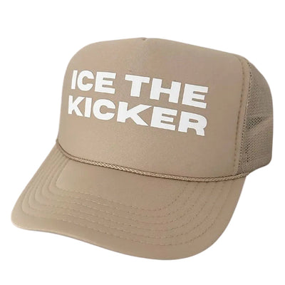 ICE THE KICKER Printed Trucker Hat