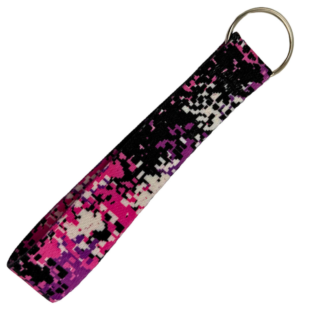Pink Digi Camo Key Fob - Trendy Accessory for Bags - Korvel