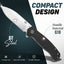 The Wild Trail Folding Pocket Knife Giftset for Men and Women (Silver and Black) - Korvel
