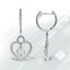 Natural .50ct Diamond Dangle Earrings in 14KT White Gold