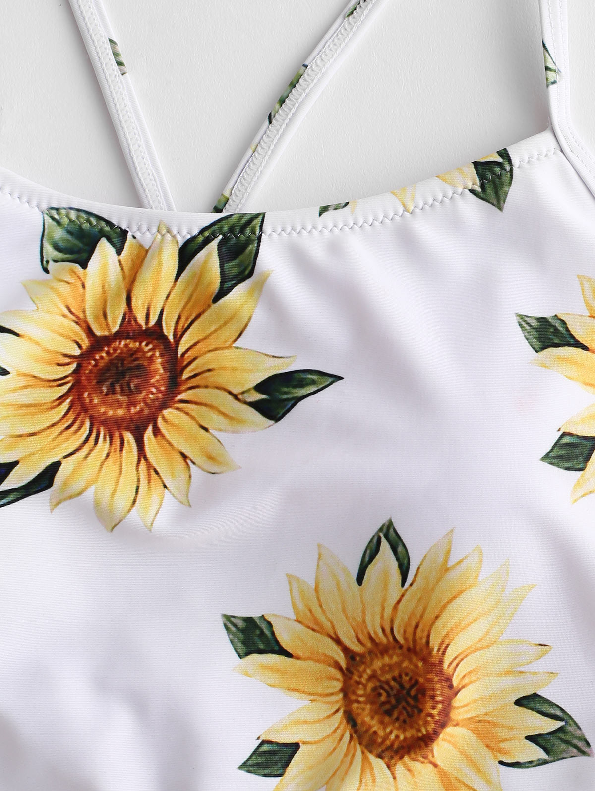 Conjunto de Bikini Floral de Cintura Alta para Mujeres