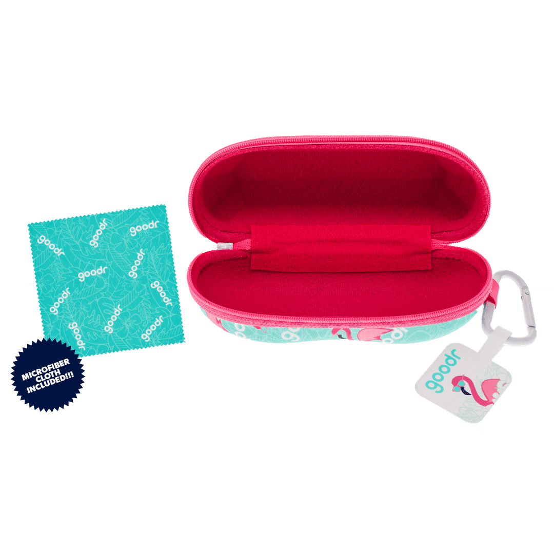 Tropical Vibes Sunglasses Case with Carabiner - Korvel