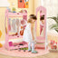 Ensemble de coiffeuse et armoire à bijoux Gbruno pour enfants - Rose