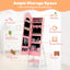 Ensemble de coiffeuse et armoire à bijoux Gbruno pour enfants - Rose