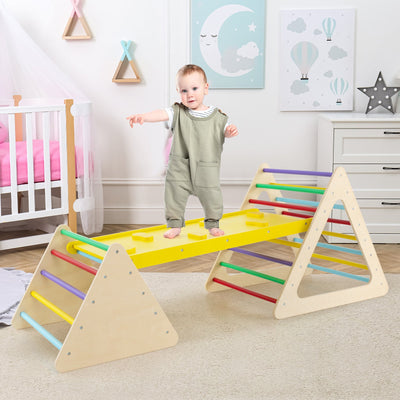 3 Piece Montessori Toddler Triangle Set with Ramp