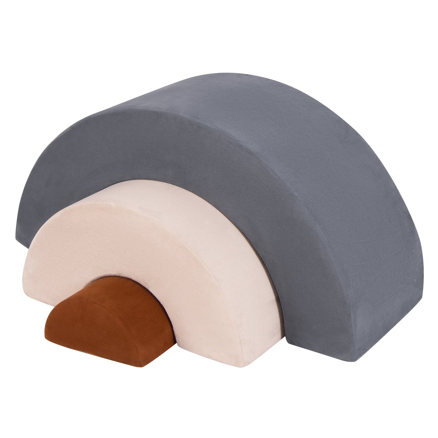 Ensemble de matériel de jeu doux 3 pièces pour tout-petits - Gris