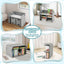 Ensemble de Table et Chaises en Bois pour Enfants - Gris