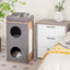 Maison pour chats à 3 étages avec planche à gratter pour chats d'intérieur