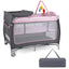 3-in-1 Portable Baby Playard with Zippered Door - Pink