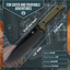 Congo D2 Bushcraft Survival Knife Set - Black Blade & Green Handle - Korvel