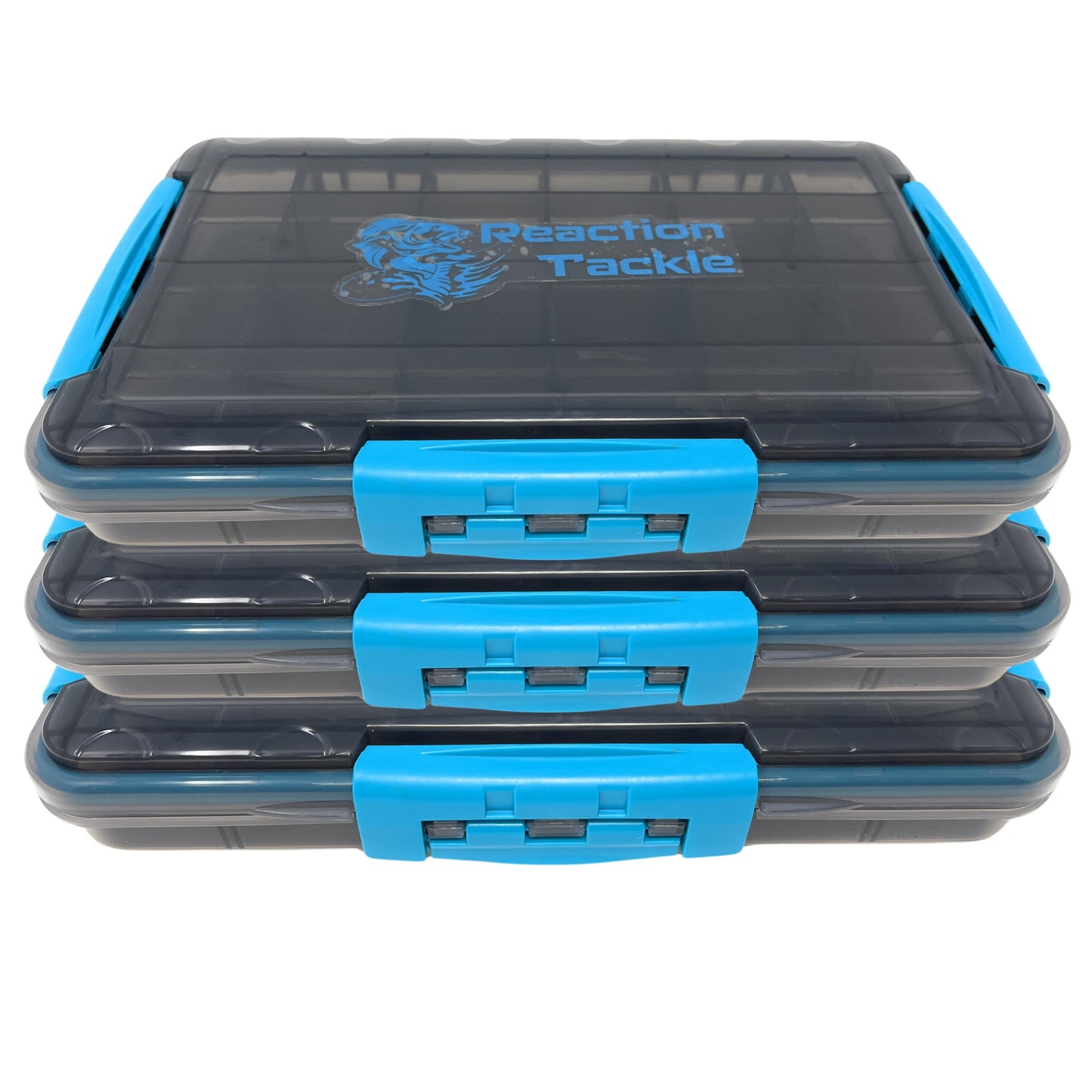 Reaction Tackle Premium Waterproof Tackle Tray - Triple Clip Security