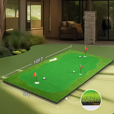 Yunic Golf 5ft x 10ft Premium Putting Green with Adjustable Slope - Korvel